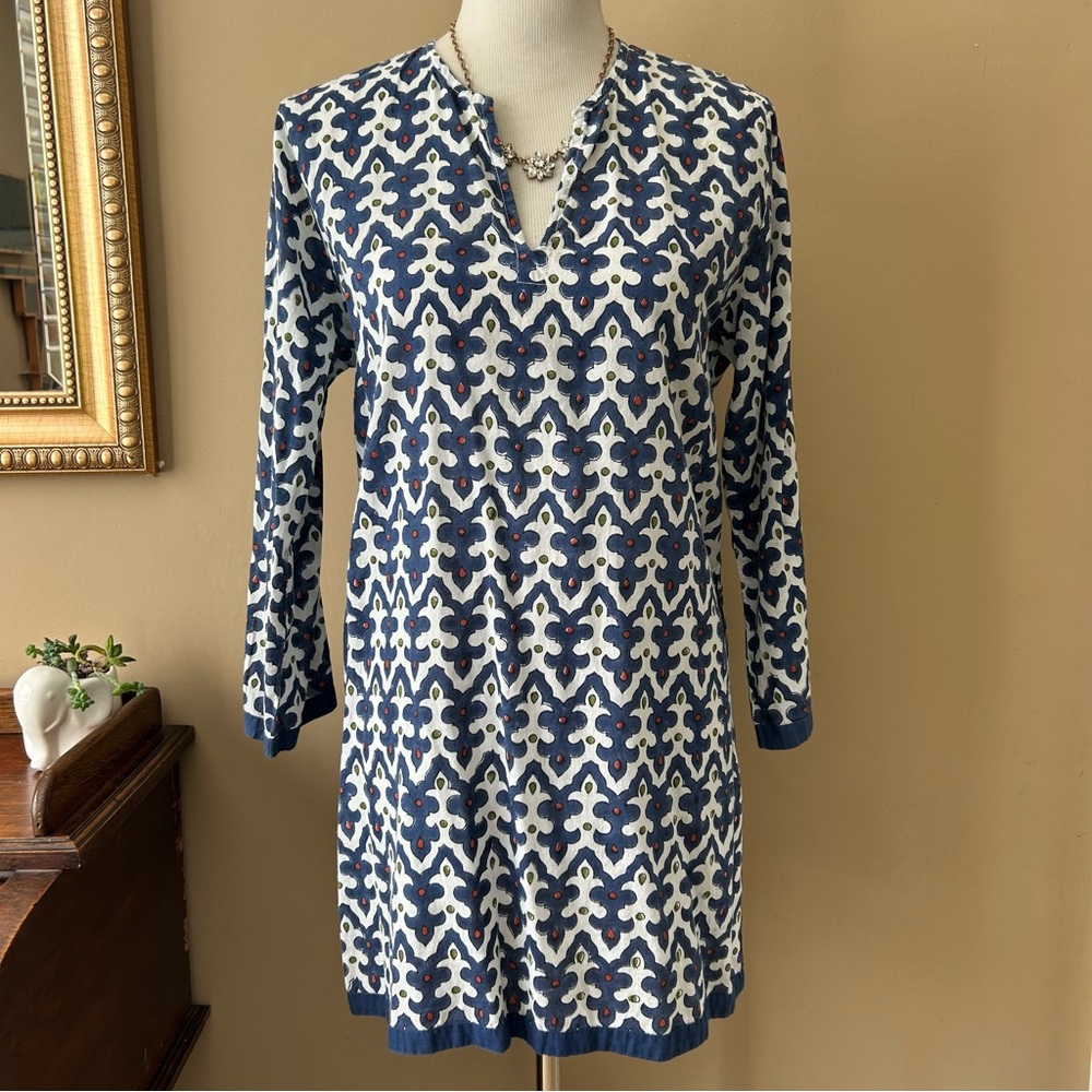 Roberta Roller Rabbit Roberta Freymann Block Print Tunic Size Medium M - Picture 2 of 10